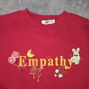 Mayfair Group Lunar New Year Sweatshirt Empathy Always Red Embroidery Size M/L
